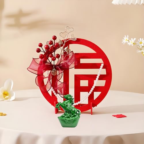 Estatua de Caballo Pequeña de Madera para Decoración Feng Shui miniatura 7