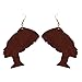 Produktbild Earrings, Ethnic Natural Wood Africa Beauty Head Women Reggae Drop Earrings Bib Jewelry