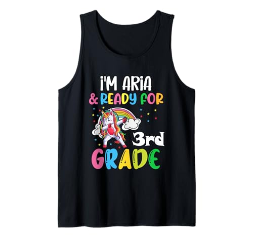 Aria Girl Ready For 3rd Grade third Day Back to School Tank Top