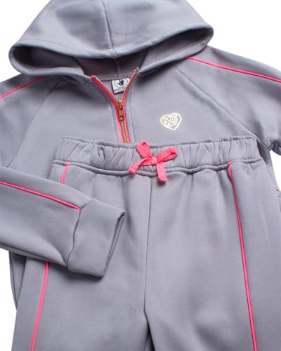 Body Glove Girls' Jogger Set - 2 Piece Fleece Sweatshirt and Sweatpants Sweatsuit (7-12)3