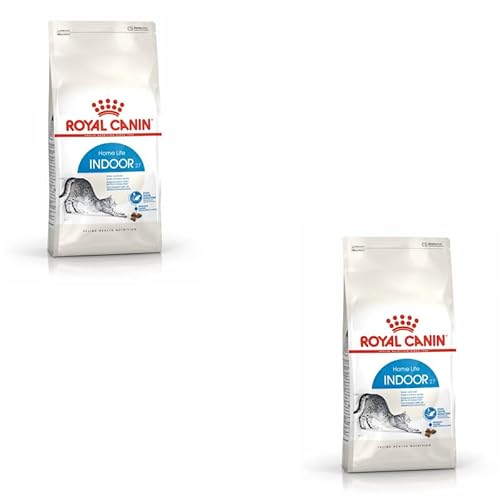 ROYAL CANIN Indoor 27 | Doppelpack | 2 x 400 g | Trockenfutter für Wohnungskatzen bis 7 Jahre | Mit angepasstem Energiegehalt | Zur Unterstützung und Förderung der Verdauung