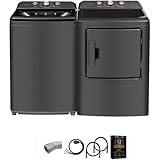 Midea MLTW41A1BGK1 Top Load Washer and Electric Dryer Laundry Pair Bundle 4.1 Cu Ft Washer 7 Cu Ft Dryer with Vent Pow