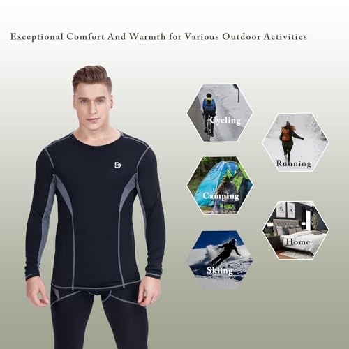 Men's Thermal Underwear Fleece Lined Performance Fleece Tactical Sports Shapewear Thermal Set3