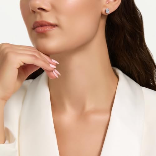 Pompeii 2 Ct Lab Grown Oval Diamond Studs 14k White Gold Earrings (FG,(VS1))3