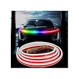 Car LED Hood Light Strip, 70 Inch 12V RGB APP Control Flexible Waterproof Daytime Running Lights with Turn Signal, Universal Bonnet Gap Glow Decoration Accessories for Cars, SUVs, Trucks