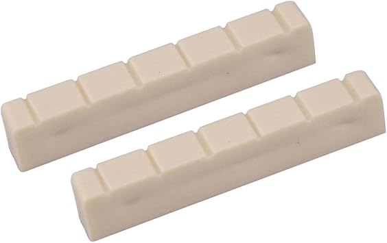 2 Pieces Classical Guitar Nut String Slotted Guitar Nut White Material Easy Installation Suitable for Music Study Stage Performance Practice Room Home