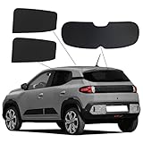 Premium SunClip Auto Sicht- & Sonnenschutz kompatibel mit Dacia Spring 2024- INKL Tasche