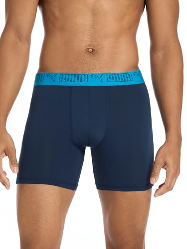 Puma Herren-Boxershorts, 5er-Pack, Schwarz/Grau/Marineblau/Hell, M – Ansicht 6