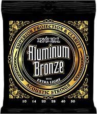 Ernie Ball 2570 aluminium bronze 10-50 extra light acoustic guitar strings (2 PACKS)