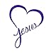 MR.CI Jesus Heart Vinyl Decal Sticker|Cars Trucks Vans Walls Laptops (Light Purple, 5.5")