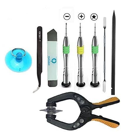 Professional Repair Tool Kit for iPhone,iPad,iPod and Samsung Galaxy with Magnetic Metal Screwdriver,LCD Screen Opening Pliers,Nylon Spudgers,Steel Pry Tool and Anti-Static Tweezer(9 pcs)