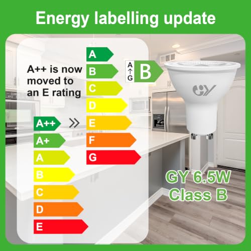 GY Ampoule LED GU10 6.5W équivalent 100W, 1025 Lumens 3000K Blanc Chaud, Angle de Lumière 110°, Ampoule GU10 Led Efficacité Energétique, Non-Dimmable, Lot de 10 – vue 6