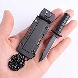 CIZPIROK 3.9' Neck Knife with Sheath Mini Pocket Knife Necklace Knife for Men, Small EDC Fixed Blade Knives for Hiking Survival Camping Outdoor