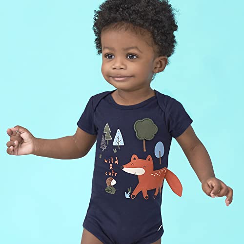 Image of Gerber Unisex Baby 5-Pack Short Sleeve Variety Onesies Bodysuits