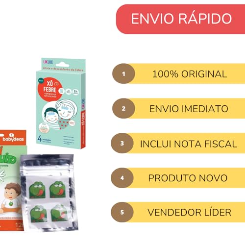 Kit 8 Sai Mosquito Repelente e 8 Compressa Alivio Xô Febre