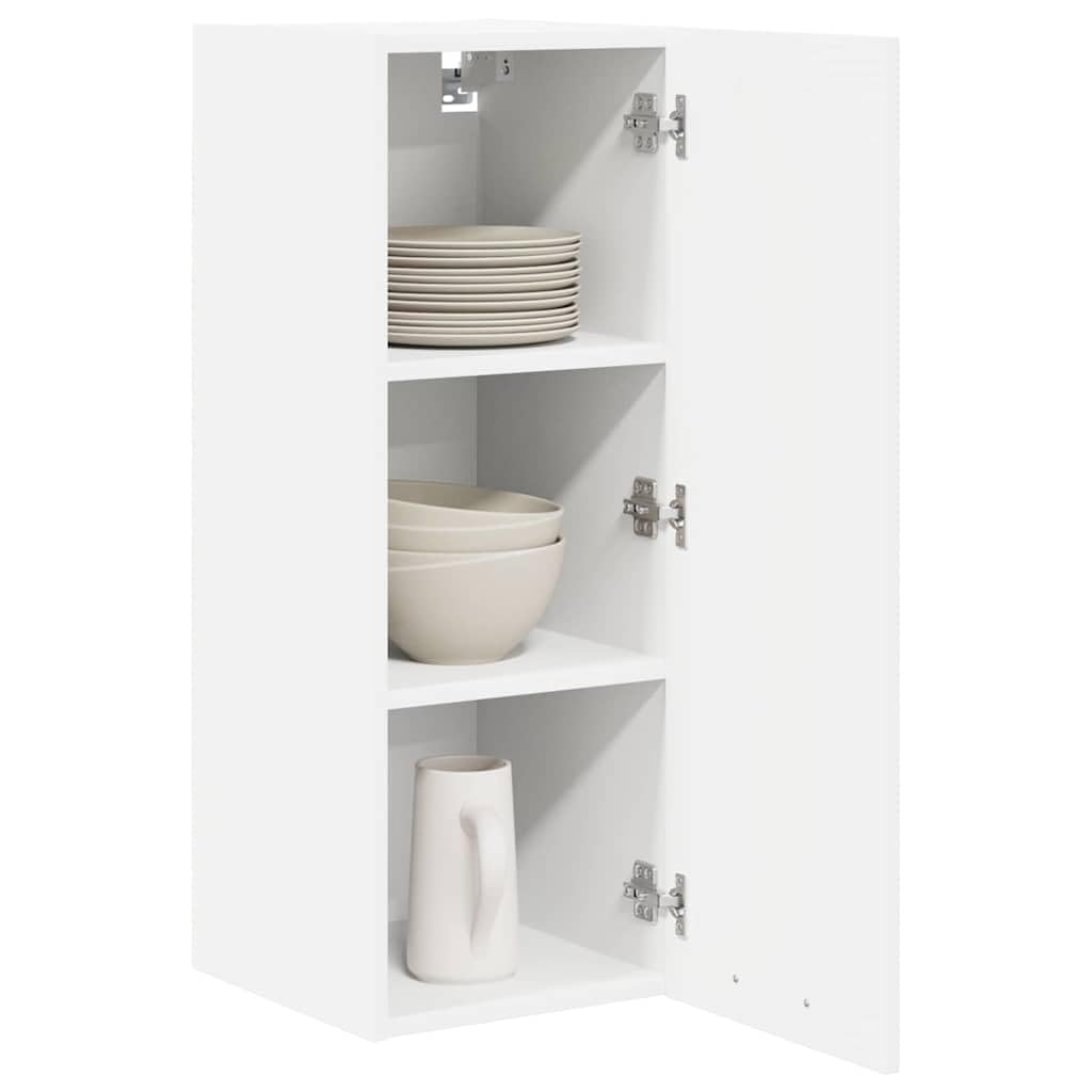 Hängeschrank mit Stauraum Weiß 30 x 31 x 80 cm Holzwerkstoff für Küche, Modernes Design, Vielseitiger Aufbewahrungsschrank, Für Küchenorganisation, Robust und langlebig