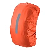 PATIKIL 55-65L Waterproof Backpack Rain Cover, Non-Slip Backpack Cover with Vertical Reflective Strap Stay Dry for Hiking, Camping, Hunting, L, Orange