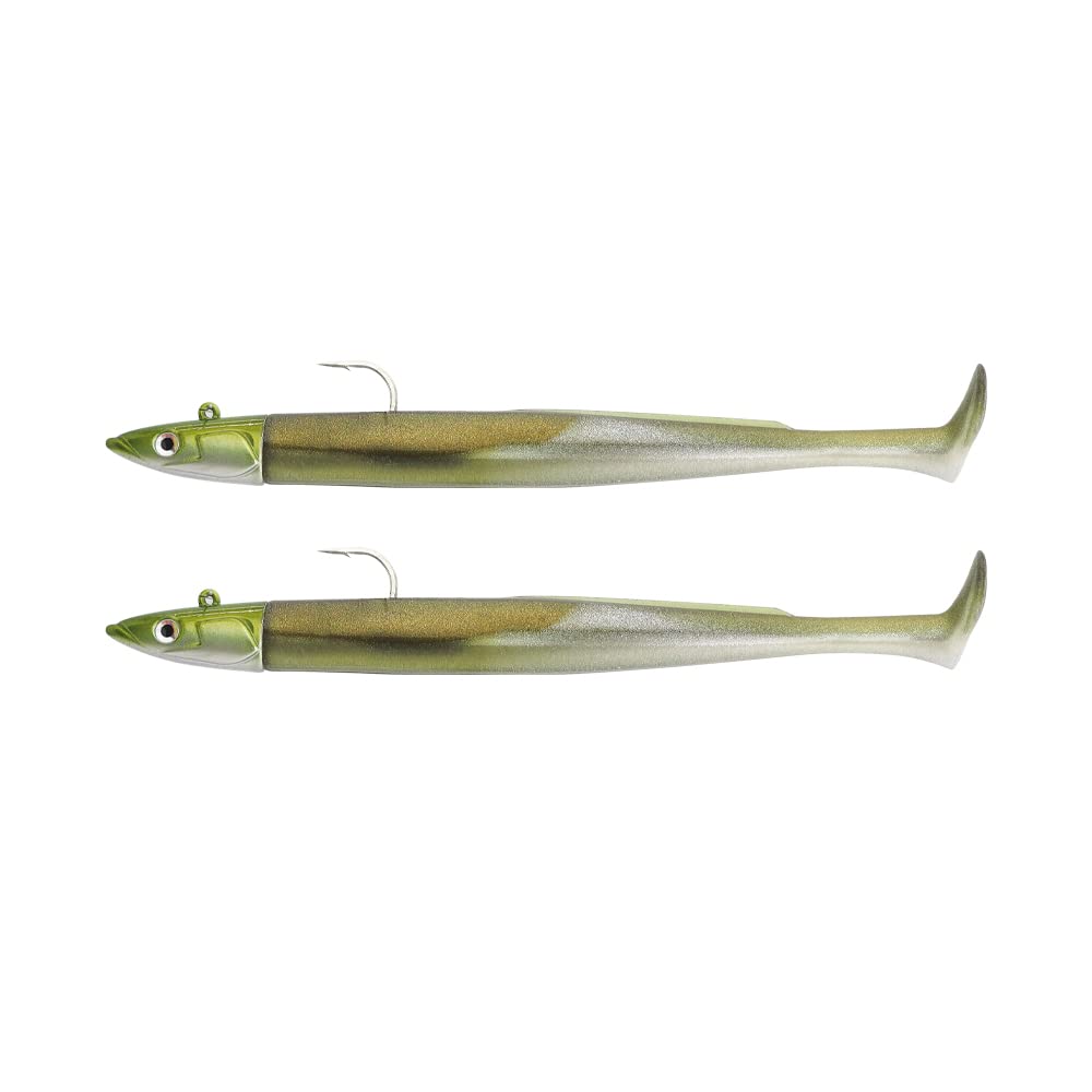 Fiiish Crazy Paddle Tail 15cm, 20g - Double Combo Off Shore - Kaki - 2 Pieces