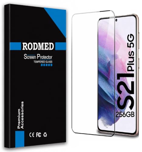 Image of 100% Fingerprint Unlock Military-Grade Gorilla Tempered Glass for Samsung Galaxy S21 Plus with Edge to Edge Coverage - Case Friendly, Anti-scratch and Bubble free With installation kit