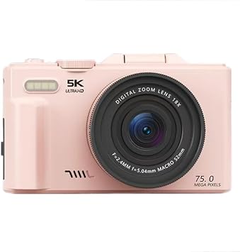 Optinexo 5K Digital Compact Camera (Pink)