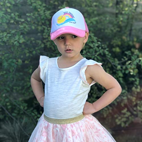 Hello Sunshine Kids Trucker Hat. Baseball Mesh Back Cap fits Baby, Toddler and Youth4