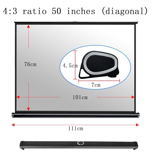 Pantalla Manual Portátil para Proyector 50in 4:3 miniatura 7