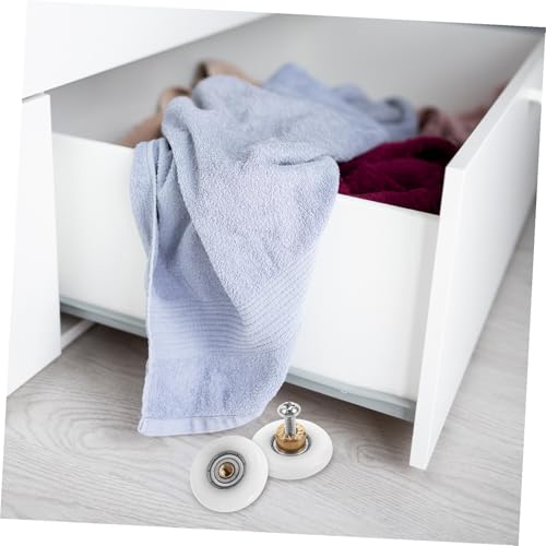 Ruedas para puertas correderas de ducha con ejes de cobre juego de 4 rodillos grandes planos 5