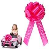 Quilax Groß Schleife für Auto,Happy Birthday Geschenkschleife Groß,30x60 cm