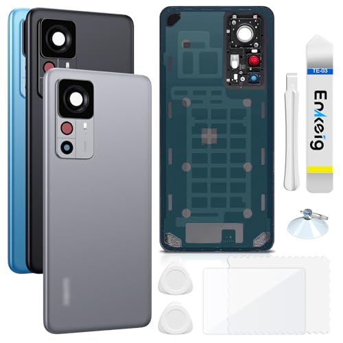 Remplacement vitre arrière Xiaomi 12T Pro coque batterie argent et kit de réparation