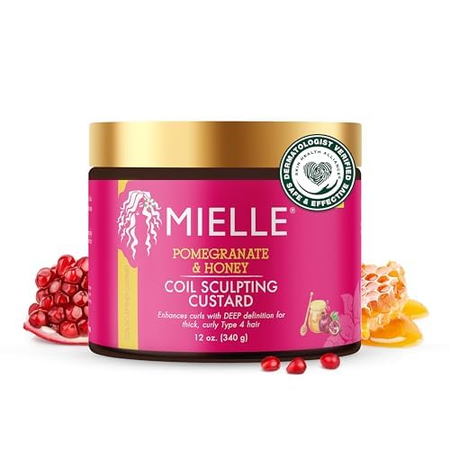 Mielle Organics Pomegranate And Honey Curling Custard 12Oz (Pack of 4)