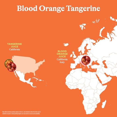 Image of Spindrift Sparkling Water, Blood Orange Tangerine Flavored, Made with Real Squeezed Fruit, 12 Fl Oz Cans, Pack of 24 (Only 12 Calories per Can)