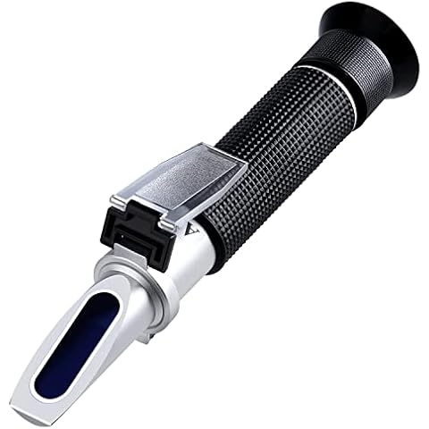 Water Salinity Refractometer, LEERCHUANG Dual Scales Hydrometer: Specific Gravity 1.000-1.070 & PPT 0-100 (1‰ = 1ppt = 1000 ppm), Handheld Seawater Tester for Aquarium, Marine Fish-Keeping, Pool Tank Cover
