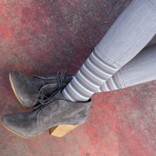 Image of Rejuva Stripe Pattern 15-20 mmHg Graduated Compression Socks for Women & Men
