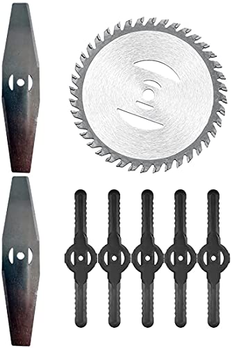 Cordless Lawn Trimmer, Lawn Scythe, Electric Brush Cutter, Lawn Mower with 24V Rechargeable Lithium Battery And Charger, 90Cm-120Cm Telescopic Rod 90 ° Rotatable Trimmer Head, Weed Cutter,Ersatzmesser