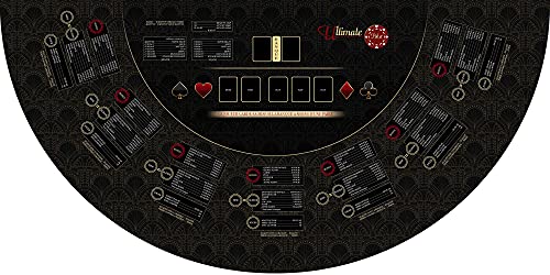 Alfombra Ultimate VIP Poker, color negro, 200 x 100 cm, fabricación francesa Cover
