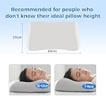 Jamdok Memory Foam Pillow, Dual Height Design with Removable Pillowcase, Soft and Cool Fabric, Neck Support Pillow for Side Back Stomach Sleepers