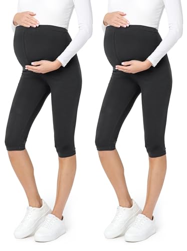 Be Mammy Leggings Premaman 3/4 2Pack BE20-229 (2Pack Nero/Nero, S)