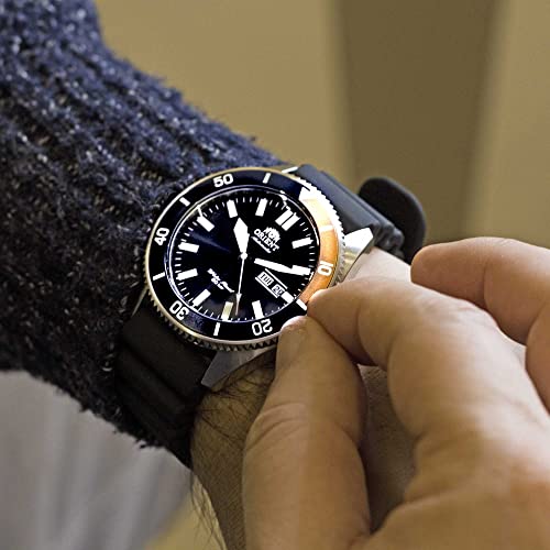 Image of Orient Kano /Big Mako Men's Automatic Manual Winding Mechanical Sports Steel Silicone Wrist Watch - Underwater
