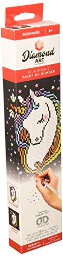 Diamond Art By Leisure Arts Kit 8x8 Beginner HeartUnicorn