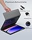 für Samsung Galaxy Tab A9+ Plus Generation Hülle 11 Zoll (2023) mit aufladbarer kabellose Bluetooth Deutsche Zeichen Tastatur (QWERTZ) und Maus, Schlitzhülle Magnetisch Keyboard case Schwarz