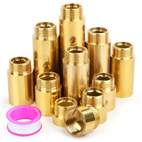 Niuny Hahnverlängerung 3/4 Zoll 100mm Hahnverlängerungen Messing 1Stk Verlängerung Fitting Verlängerung Wasseranschluss Gewindefitting Gewindeverlängerung für Wasserhähne Eckventile Duschköpfe