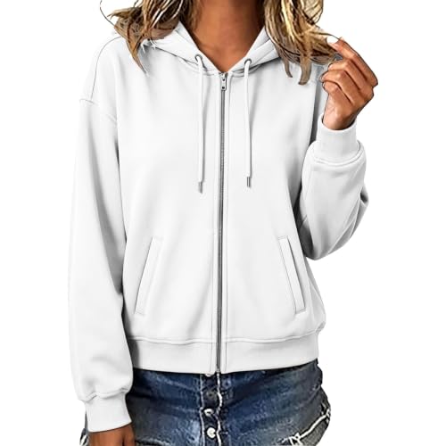 Mkdisnta Zip Up Hoodie Women 2026 Oversized Sweatshirts Jackets - image 5