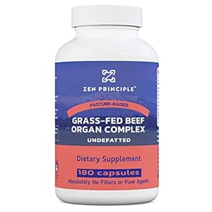 Zen Principle Grass Fed Beef Organs – Desiccated Liver, Heart, Kidney, Pancreas, Spleen, Intestine, Tripe/Stomach. Beef…