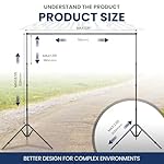 Jiang&Rong 8.5 x 10ft (H x W) Portable Photo Backdrop Stand Kit, Adjustable Banner Stand with Carrying Bag for Wedding, Birthday, Party, Photography - Image 2