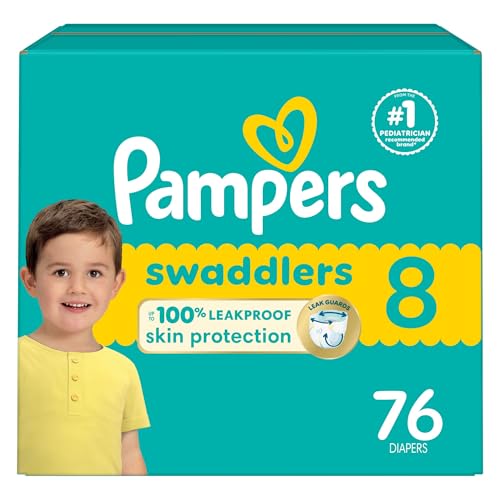 Image of Pampers Baby Diapers - Swaddlers - Size 8, 76 Count, Ultra Absorbant Disposable Infant Diaper (Packaging May Vary)