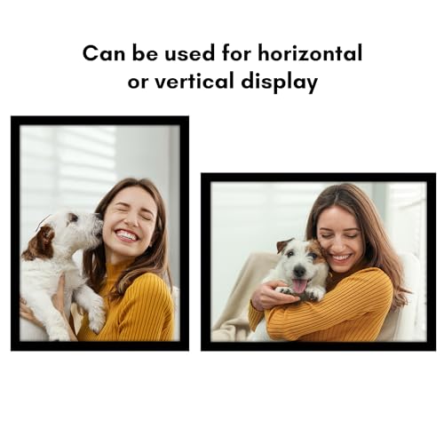 Americanflat 20x27 Picture Frame with Polished Plexiglass - Black Picture Frame - Wide Photo Frames Made of Engineered Wood for Vertical or Horizontal Wall Display - Epic Collection - Black