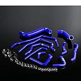 G-PLUS Silicone Radiator Hose Compatible with 2002-2007 Subaru Impreza WRX STI GDA/GDB GGA/GGB EJ20 Blue