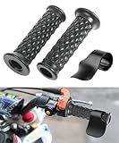bylikeho Dirt Bike Grips,Motorcycle Grips,Car Accessories ATV Grips,Motorcycle Handlebar Grips, 7/8 Handlebar Grips with Cruise Assist,Non Slip Bike Handlebar Grips for Motorcycle (Black)