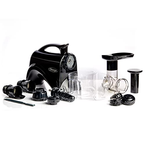 Omega Juicer Nc900Hbk19 Juice Extractor And Nutrition System Slow Masticating Dual-Stage Extraction With Adjustable Settings, 150-Watt, Black #TOP6