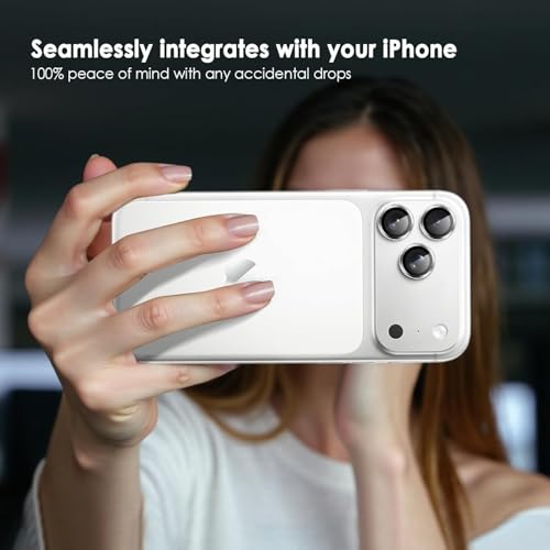Image of Skinomi Camera Lens Protector Compatible For iPhone 17 Pro Max | 17 Pro, [Anti-Scratch] Premium Tempered Glass Film Aluminum Alloy Lens Ring Cover- Silver Titanium